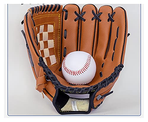 Baseball Handschuh Leder-Baseballhandschuh rechts Hand Pro Training Equipment Baseballhandschuh Praxis(Chocolate,11.5 inches) von YANHAO