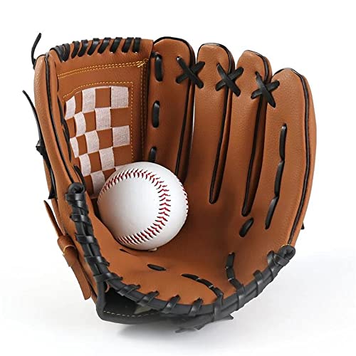 Baseball Handschuh Outdoor Sports Baseballhandschuh Softball-Übungsgeräte Größe 9.5/10.5/11.5/12.5 Linkshänder für Erwachsene Mann-Frauentraining(11.5inch) von YANHAO