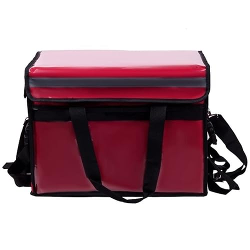 Lebensmittel-Liefertasche Pizza-Tasche Große Lebensmittel Wärmekühler Tasche outdoor lieferung wasserdichte eis thermo packs auto reisen picknick lunchbox thermos kühlschrank tasche(Red with fittings) von YANHAO