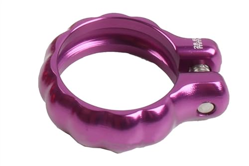 YANHAO Aluminium Legierung Sattelkloben, 2 Stück 26,8mm / 28,6 mm Aluminiumlegierung Balance Bike Sattelstütze Klemme for Schiebesitzschlauch(Purple 26.8mm S Bike) von YANHAO