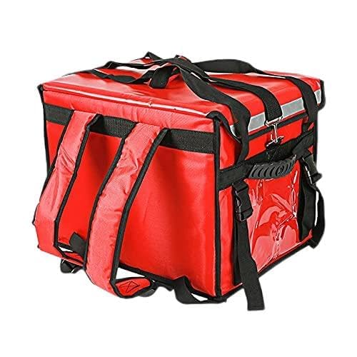 YANHAO Lebensmittel-Liefertasche Pizza-Tasche 62L Schulterschlössungen Isolierte Kühlkabine Wasserdichtes Imbisskabinett Food Lieferbehälter Lieferbox(Red) von YANHAO