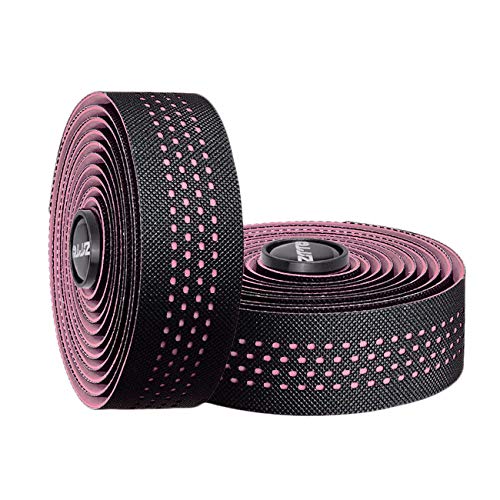 YANHAO Lenkerband für Citybike Road Bike, Road Bike Bar Tape Zähigkeit Vibrationsdämpfung Anti-Vibration Eva Pu. Bent-Lenker-Balken-Band-Gürtel-Wrap + 2 bar-Stecker Zubehör(Pink) von YANHAO