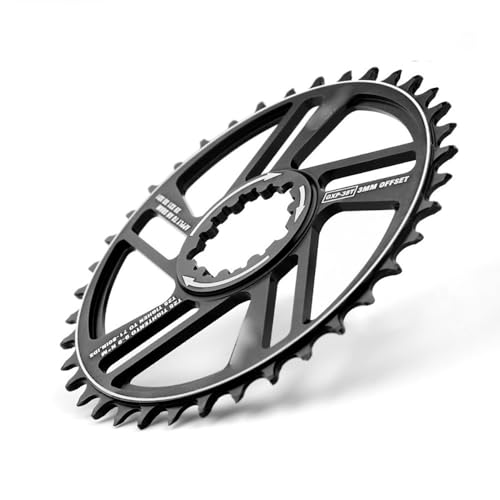 YANHAO Speed Kettenblatt Mountainbike-Kettenblatt 3 Offset Aluminiumlegierung MTB Fahrradkettenring 30T 32T 36T 38T Kettenrad MTB Reparaturteile (Color : 38T) von YANHAO