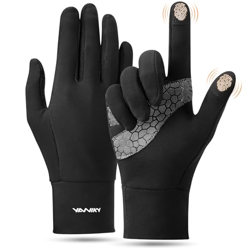 YANIKY Laufhandschuhe Touchscreen Handschuhe Herren Damen Leichte Sport Handschuhe Unisex Winddicht Winter Fahrradhandschuhe rutschfest Winterhandschuhe für Laufen Fahren Radfahren Joggen YANIKY Laufhandschuhe Touchscreen Handschuhe Herren Damen Leichte Sport Handschuhe Unisex Winddicht Winter Fahrradhandschuhe rutschfest Winterhandschuhe für Laufen Fahren Radfahren Joggen von YANIKY