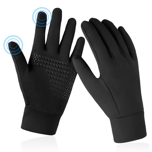 YANIKY Touchscreen Handschuhe Herren Damen, Laufhandschuhe Fleece Handschuhfutter, Warme Winddichte Fahrradhandschuhe, Thermo Handschuhe Winter Für Outdoor Laufen, Fahren, Radfahren, Wandern von YANIKY