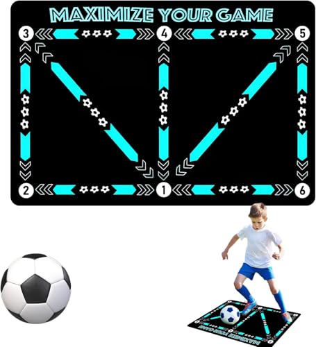 YANINEE 60 * 90cm Fussball Matte, Rutschfest Fussballmatte Training, Ballkontrolle Fußball Trainingsmatte für Kinder YANINEE 60 * 90cm Fussball Matte, Rutschfest Fussballmatte Training, Ballkontrolle Fußball Trainingsmatte für Kinder von YANINEE