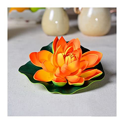 Künstliche Blumen, künstliche Blumen, 10 Stück, künstlicher Lotus, realistische Seerosenblätter, schwimmende Schaumlotusblüten für Garten, Koi-Fische, Teich, Aquarium, Pool, Hochzeitsdekoration, von YANNIES