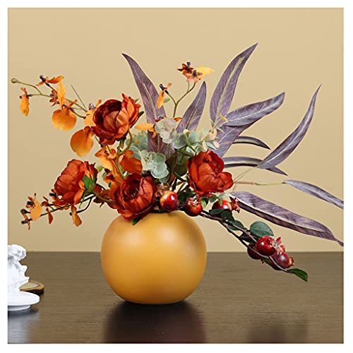 YANNIES Künstliche Blumen, Simulation, Blumendekoration, Wohnzimmer, Kunstblumen, Trockenblumenstrauß-Set, Esstisch, Party, Hochzeit, Kunstblumendekoration, Kunstblumen (Farbe: Gold) von YANNIES