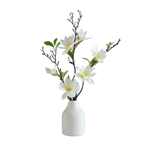 YANNIES Künstliche Blumen, hochwertiger PU-Simulationsstrauß aus chinesischer Magnolienblüte, Wohnzimmer-/Eingangstischdekoration, Kunstblumen, Heimtextilien, Kunstblumen (C) von YANNIES