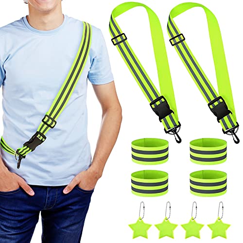 Reflektoren Kleidung Set Beinhaltet 2 Reflektor Gürtel mit Verstellbaren und 4 Reflektorband und 4 Reflektor Anhänger für Kinder & Erwachsene & Hundewandern & Outdoor Sports Reflektoren Kleidung Set Beinhaltet 2 Reflektor Gürtel mit Verstellbaren und 4 Reflektorband und 4 Reflektor Anhänger für Kinder & Erwachsene & Hundewandern & Outdoor Sports von YANSYUN