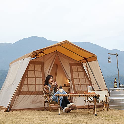 Outdoor-Zelt Camping Verdicktes Raumzelt Sonnenschutz und Regenschutz Großes Luxus-Campingzelt Großes Zelt für den Außenbereich, Familienkabinenzelte, Familienzelt fürs Camp Doppelter Komfort von YANXIR