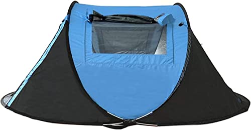 Pop-Up-Zelt - 2-lagiges, wasserdichtes Pop-Up-Tunnelzelt für 3–4 Personen, Campingzelt, Kuppelzelt mit 2 Türen und 2 Fenstern von YANXIR