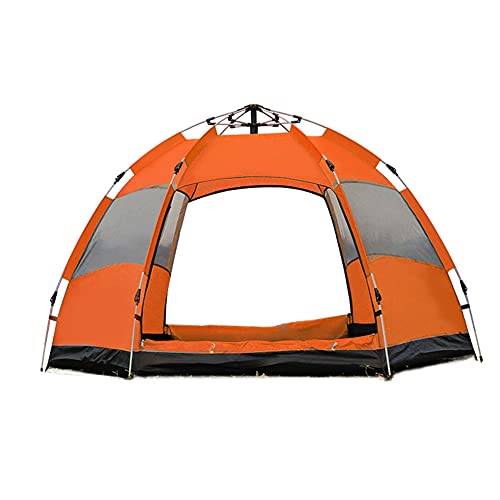 Sechseckiges Zelt, automatisch öffnendes Pop-Up-Zelt, Campingzelt für den Außenbereich, doppellagig, tragbar, leicht, Rucksackzelt, Sonnenschutz, Strandzelt von YANXIR