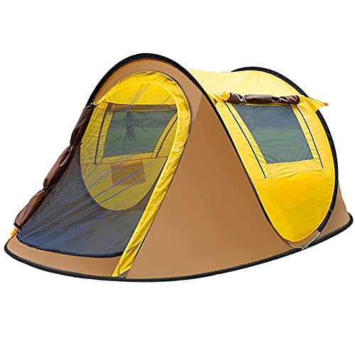 Zelt, 3–4 Personen, automatisches Pop-Up-Zelt mit Baldachin, automatisch öffnendes Zelt, für Strandreisen im Freien und Camping von YANXIR