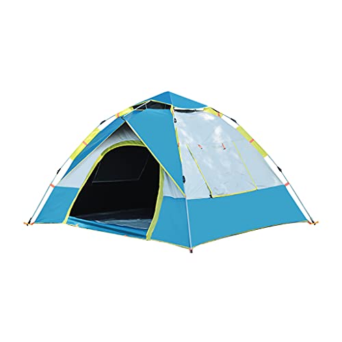 Zelt Familienausflugszelt Campingzelt für 2/4 Personen Es lässt sich in 3 Sekunden öffnen und aufbauen Kostenloses 210T-Sonnenschutzgewebe Regenfestes Gewebe Hydraulische Unterstützung Reisecamping von YANXIR