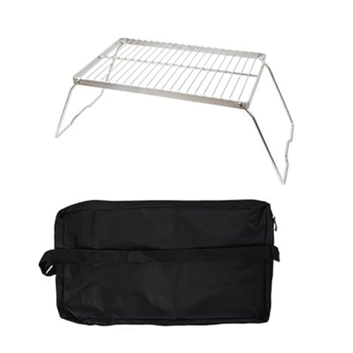 YAOGUI Klappbarer Grilltisch Edelstahl Grilltisch mit Beinen Campingtische Faltbare Campingausrüstung Herd Rack von YAOGUI