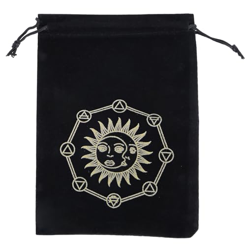 YAOGUI Witch Divination Crystal Packing Pouches Tarot Storage Bag Drawstring Package Holder Bag Tarot-Tragetasche von YAOGUI