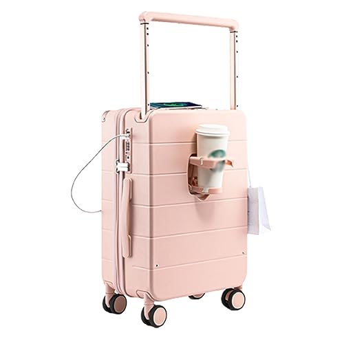 YAOSHER Gepäck mit großem Fassungsvermögen, Universalräder, multifunktional, wiederaufladbar und ausziehbar, geeignet für Reisen (Rosa, 18 Zoll), Pink, 18 inches von YAOSHER
