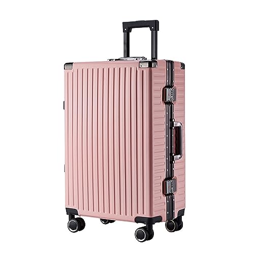 YAOSHER Handgepäck, Koffer mit Universalrädern, leise, stoßdämpfend, starr, ausziehbar und mit großem Fassungsvermögen, geeignet für Reisen (grün, 50,8 cm), Pink, 20 inches von YAOSHER