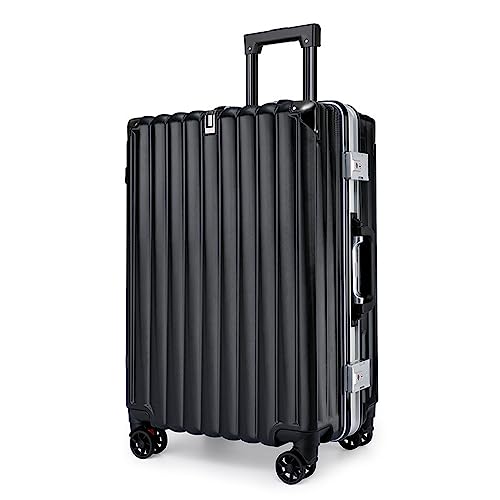 YAOSHER Koffer, super große Trennwand von 61 cm, Kompression des Aluminium-Rahmens 50,8 cm, Koffer mit Rollen, geeignet für Reisen (Gold, 50,8 cm), Schwarz , 20 inches von YAOSHER