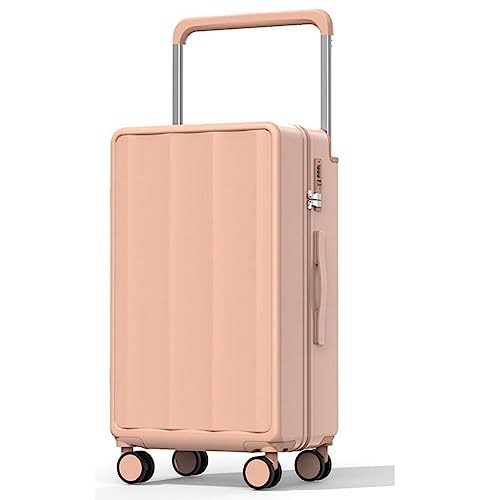YAOSHER Universeller Trolley-Koffer, Trolley, Stoßdämpfung in mehreren Stufen verstellbar und Stummschaltung, mit USB-Schnittstelle, geeignet für Reisen (Schwarz, 24 Zoll), Pink, 20 inches von YAOSHER
