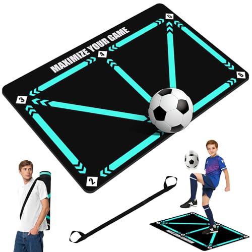 YAOZUP Fußballmatte, 60x90cm Fussball Matte Ballkontrolle, Fußball Schritt Trainingsmatte, Fussball Trainingszubehör, Ballkontrolle Trainingsmatte, rutschfeste Fussballmatte Training YAOZUP Fußballmatte, 60x90cm Fussball Matte Ballkontrolle, Fußball Schritt Trainingsmatte, Fussball Trainingszubehör, Ballkontrolle Trainingsmatte, rutschfeste Fussballmatte Training von YAOZUP