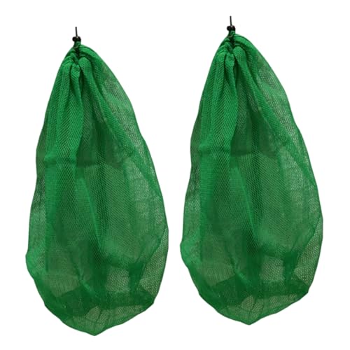 YARNOW 1 Satz Faltbare Fischernetz-angeltasche Taschen Für Fischernetze Fischnetz Mit Kordelzug Angelbeutel Mit Kordelzug Fischfangzubehör Fischernetz Ersatz Ersatznetz Nylon Green 2st von YARNOW