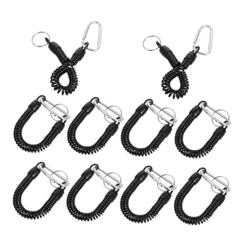 YARNOW 10 Stück Angeln Lanyard Angelrute Leine Kajak Paddel Leine Heavy Duty Retractable Coiled Lanyard Für Angelruten Zangen Bootfahren Paddel Kajak von YARNOW