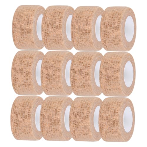 YARNOW 12 Rollen Selbsthaftender Verband Fingerbandage selbsthaftende Bandage Verband für Finger selbstklebendes Verband Fingerspitzenbandagen Wickelband für Verletzungen Klebefolie Vlies von YARNOW