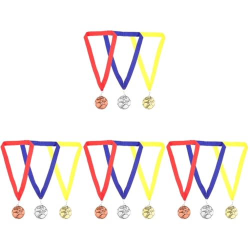 YARNOW 12 Stück Dekorative Auszeichnungsmedaillen Auszeichnungszubehör Ermutigungsmedaillen Sportmedaillen Fußballmedaillen Auszeichnungen Medaillen Wettbewerbsmedaillen von YARNOW