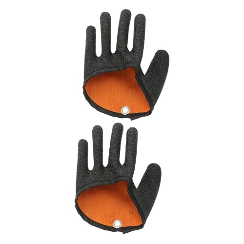 YARNOW 2 STK rutschfeste Angelhandschuhe wasserdichte Handschuhe Fischhandschuhe fangen Nicht-Angler-Handschuhe Handschuhe zum Fangen von Fischen rutschfeste Gummihandschuhe Black von YARNOW