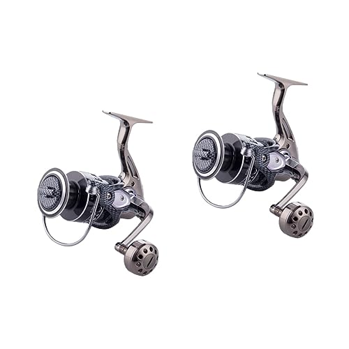 YARNOW 2St Angelrolle Fishing Reel freilaufrolle Angeln Nahtlose Schnurrolle Baitcast-Trolling-Rolle Rolle zum Süßwasserangeln Kabelwickler Ersatz-Tauchnetzbeutel hohe Rolle Metallspule von YARNOW