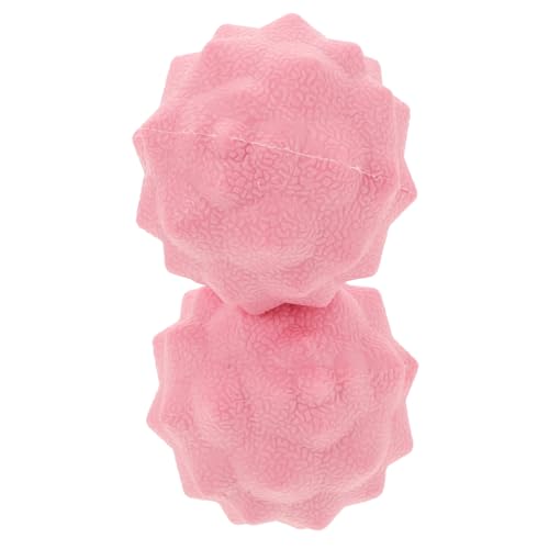 YARNOW 2st Massagekugel Rückengewölbe Fuß Rollerball Fitnessgeräte Biegeball Gymnastikballstuhl Faszienball Barre- Druckpunkt-massagegerät Massageballrolle Yoga-Rad Rosa von YARNOW