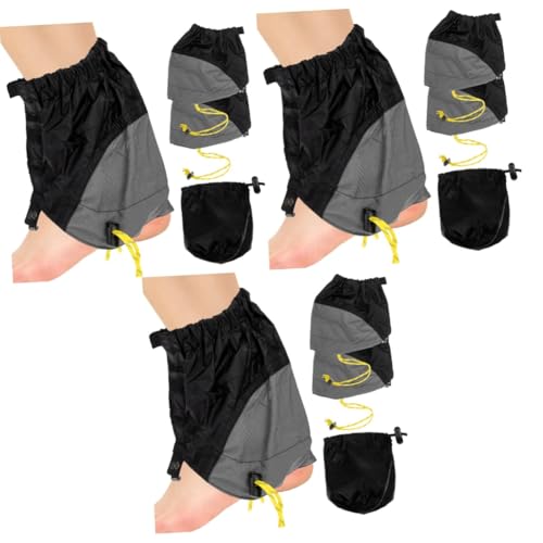 YARNOW 3 Paare Schneestiefel-Leggings Knöchelschutz wasserdichte Schuhgamaschen Gamaschen Für Wanderschuhe Schuhholster Für Rucksack Überschuhe Für Wandergamaschen Gingham Aus Silikon von YARNOW