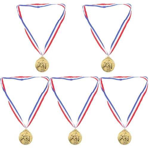 YARNOW 5 Sätze Boxkampfmedaille Goldmedaillen Für Auszeichnungen Rennmedaillen Turnier Sportwettbewerbe Boxen Medaillen Wettkampfmedaillen Ermutigungsmedaillen Nylon Golden 5 Stück * 5 von YARNOW