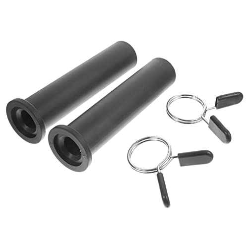 YARNOW 5 Teiliges Set Für Langhantelstangen Mit Verstellbarem Griff Flachem Griff Und Abnehmbaren Endkappen Kompakter Barbell Protector Und Hantelgriff Für Sicheres Krafttraining von YARNOW