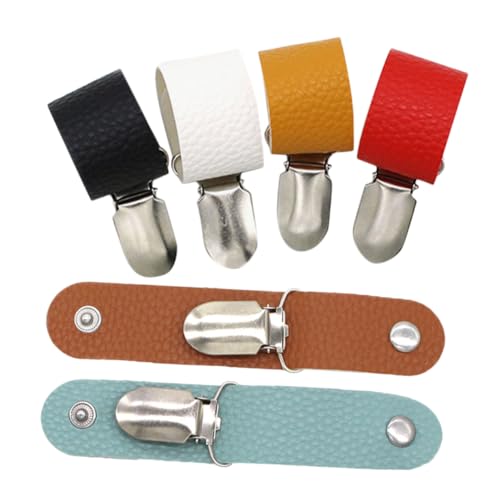 YARNOW 6st Reise-hutclip Aus Leder Tasche Hut Clips Koffer-Hut-Clips Huttrageclips Outdoor-hutbegleiter Reisehut-Clip Clips Für Strohhüte Gepäckhuthalter Hutverschluss Pu-Leder von YARNOW