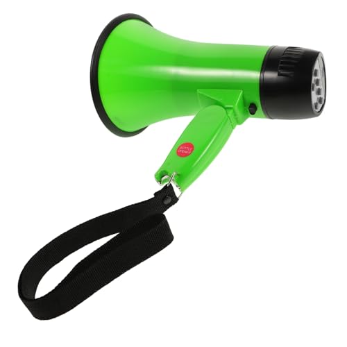 YARNOW Handmegaphon Lautsprecher Werbung Megafon Mini Cheer-Megaphon mit Griff Mini-Megaphon wiederaufladbar jubeln Megaphon Stimmwechsel Megaphon Megaphone kleines Megaphon Abs Green von YARNOW