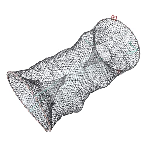 YARNOW Krabbenkäfig Fischernetz Maschenfangnetz Angelkescher Faltbarer Köderwurf Angelleine von YARNOW