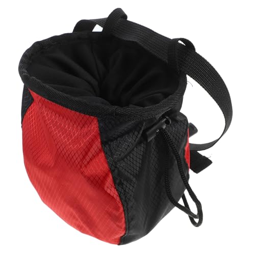 YARNOW Rutschfester Pulverbeutel für den Außenbereich Taschen Reisetasche Riemen Gewichtheben Gym Bags Fitness Sporttasche Outdoor-Kletterpulversack Mehrzweck-Gürteltasche Polyester rot von YARNOW