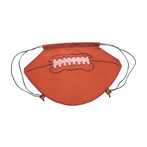 YARNOW Sportrucksack Fußball-kordelzugbeutel-partygeschenke Baseballarmband Für Frauen Packtasche American-Football-Tasche Fußballtaschen Für Ausrüstung Fußball-snacktüten Brown Polyester von YARNOW