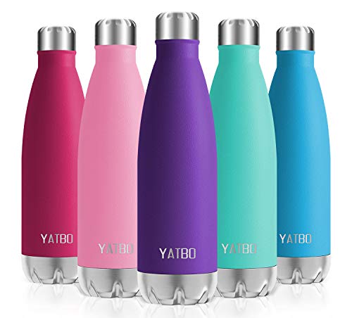 YATBO Thermosflasche, 500 ml, Edelstahl, doppelwandig, wiederverwendbar, BPA-frei, auslaufsicher, Kanister für Sport, Fitnessstudio, Yoga, Kinder, Wandern, Schule, Büro, Violett YATBO Thermosflasche, 500 ml, Edelstahl, doppelwandig, wiederverwendbar, BPA-frei, auslaufsicher, Kanister für Sport, Fitnessstudio, Yoga, Kinder, Wandern, Schule, Büro, Violett von YATBO