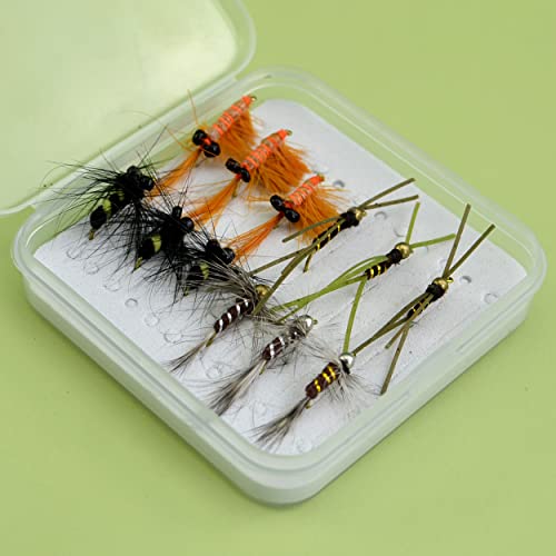 YAZHIDA: Fliegenfischen Fliegenfischen Set; Trocken, Nass, Nymph, One Mini Fly Box | (Nuff Crayfish/stonefly) von YAZHIDA