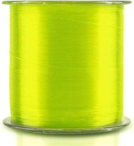 Nylon Angelschnur, 500M Angelschnur 0,1 MM-0,47 MM 2LB-35LB Monofilament Nylonmaterial aus Angelschnur for Karpfenangeln(Giallo,3 500M) von YBAAKZIIR