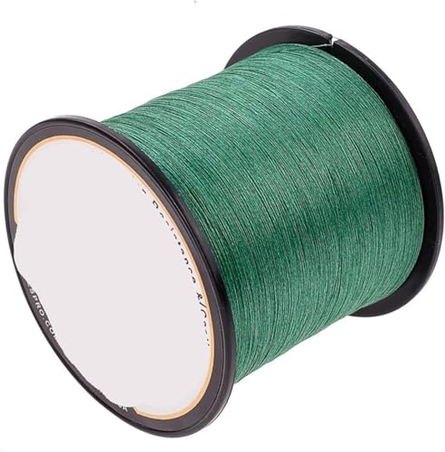 Nylon Angelschnur, Angelschnur Multifilament Angelschnur Schnur 4 Stränge Geflochtene Draht PE Karpfen 100M-2000M Grün 6-100LB Outdoor Zubehör Fisch Linie(300M 0.8) von YBAAKZIIR