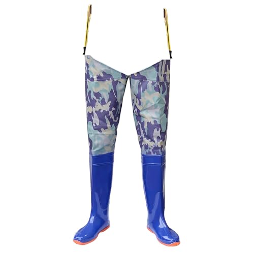 YBAAKZIIR Outdoor Herren Wathose, wasserdichte Hüftstiefel Hüft-Wathose, Keine Lecks, Angel-Wathose, rutschfest, Camouflage-Hüft-Wathose, durchstichfest, for Flache Gewässer(6) von YBAAKZIIR