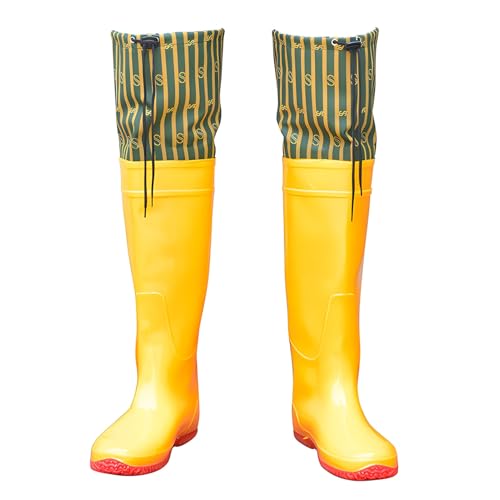 YBAAKZIIR Outdoor Herren Wathose, wasserdichte Hüftstiefel Hüftwaders for die Landwirtschaft, leichte Hüftstiefel aus PVC, einfach an- und auszuziehen, for die Gartenarbeit im Bergbau(7 UK) von YBAAKZIIR