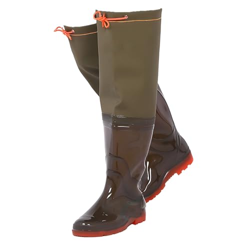 YBAAKZIIR Outdoor Herren Wathose, wasserdichte Hüftstiefel Hüftwathose, 2-lagige Nylon-Hüftwathose, Wathose for Angeln im Freien, Dicke Oxford-Sohle, for Jagen, Sumpfangeln(5) von YBAAKZIIR