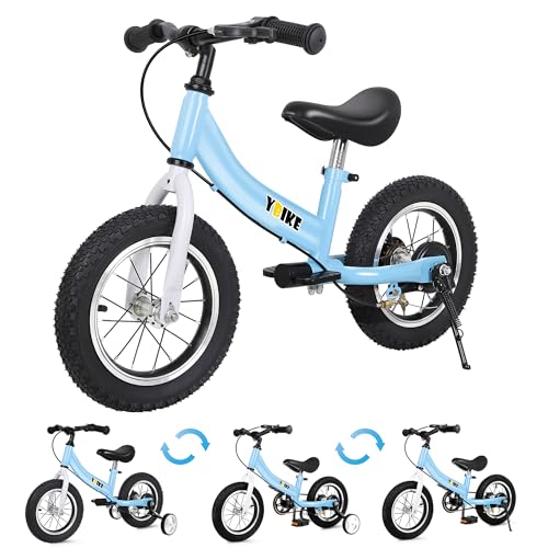 YBIKE 2 in 1 Laufrad, Kinderlaufrad und Kinderfahrrad Dual-Use-Funktion, Geeignet Für Kinder im Alter von 2-7, 12,14,16 Zoll mit Bremse, Pedal, Trainingstheorie von YBIKE