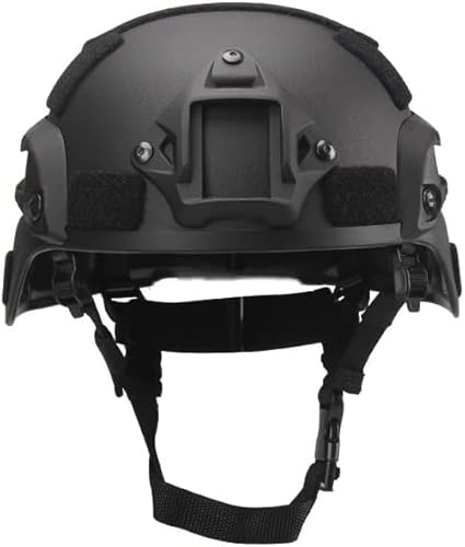 Mich Airsoft ACH Tactical Helm Mit Gehörschutz, Front NVG Mount Und Seitenschiene Für Paintball Outdoor Sport Jagd Schießen,Einstellbar Mich Airsoft ACH Tactical Helm Mit Gehörschutz, Front NVG Mount Und Seitenschiene Für Paintball Outdoor Sport Jagd Schießen,Einstellbar von YBJMSFA